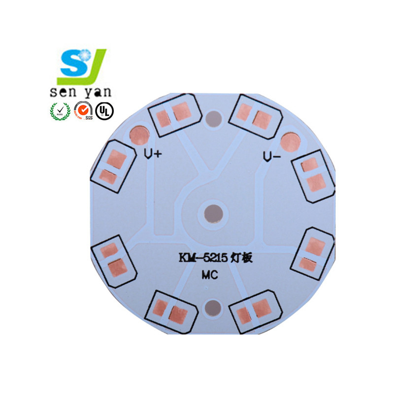 Aluminum Substrate LED Circuit Board Single Side 1 - 2oz Copper Thickness Customized